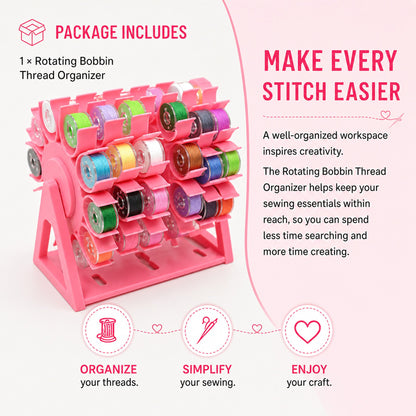 🔥Last Day 50% OFF - 🧵Rotating Bobbin Thread Organizer