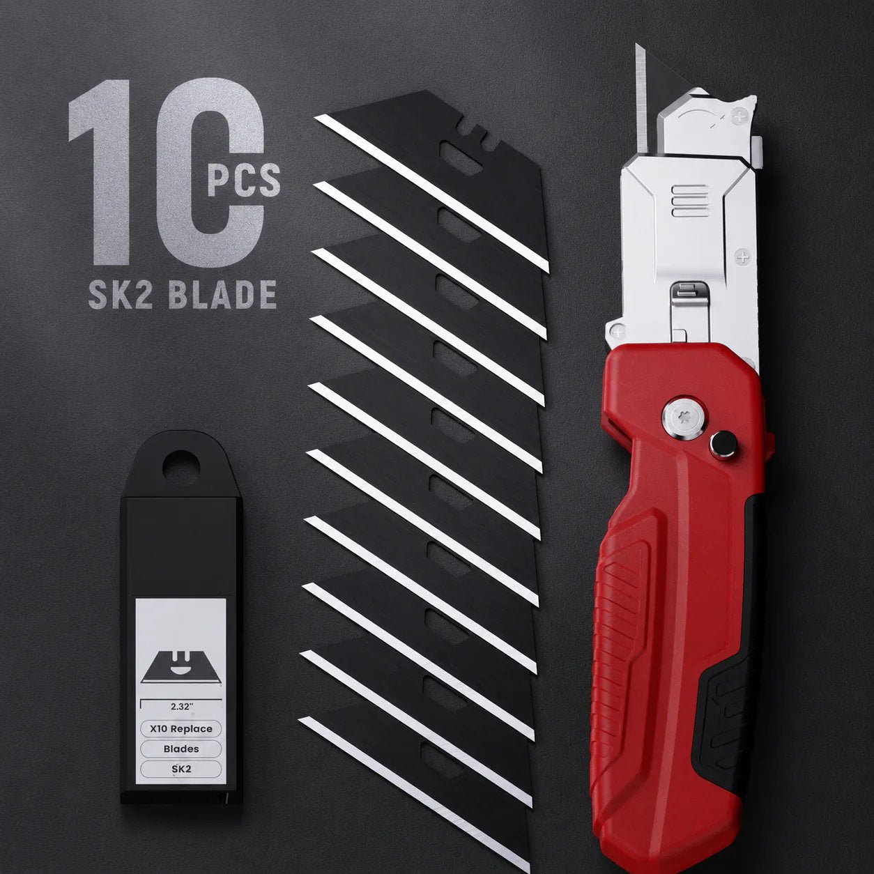 🔪✨2-in-1 Foldable Utility Knife & Scraper Portable Razor Scraper for Sticker Glue Paint Glass Tile Cleaning