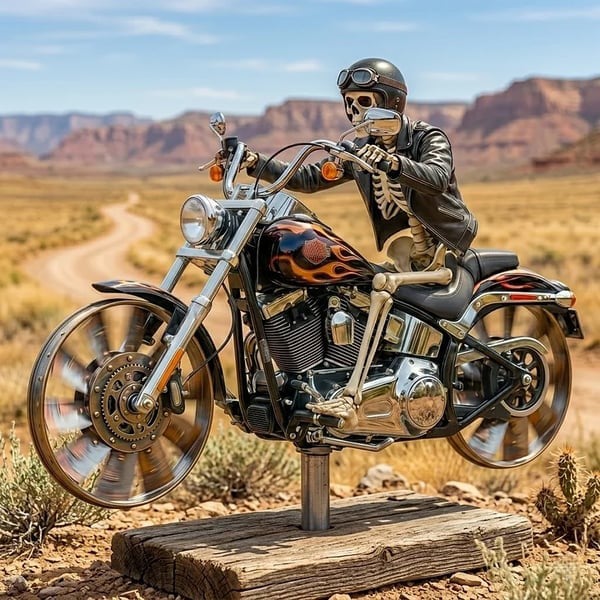 ✨Skull Motorcycle Windmill