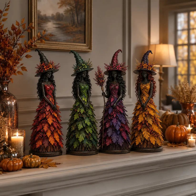💥LAST DAY 49% OFF - 🧙 Enchanted Autumn Witch Figurine