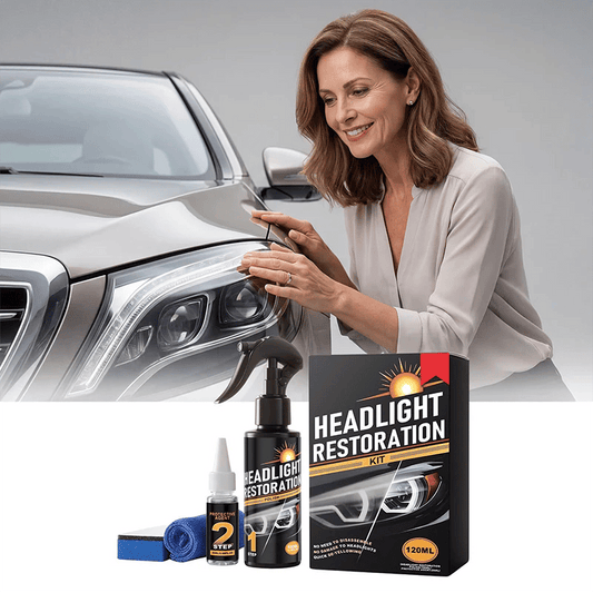 🥳2026 HOT SALE🥳💞50K+ SOLD!⏰🔧 Buy 2 Get 1 Free – LAST DAY! Headlight Restorer Kit – 2 steps, no disassembly. Removes yellow haze, restores clarity. Long‐lasting UV shield. 🚗✨