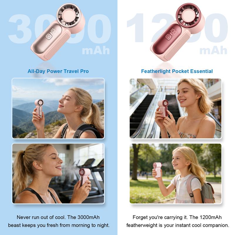 🥳2026 HOT SALE🥳💞50K+ SOLD!💨❄️ 50% OFF! Turbo Handheld Fan – 16900 RPM, 6 speeds, LED display. 3000mAh battery, 10.7hrs cooling. Pocket‑sized power! 🌬️✨