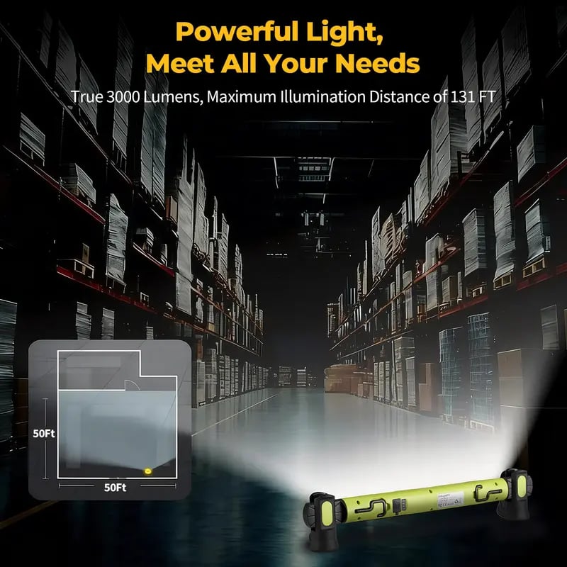 🚗💡Under Hood Work Light Bar, 3000LM LED Magnetic Light Bar