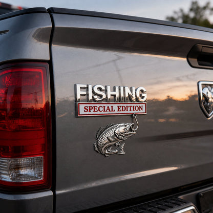 🎣 Fishing Special Edition Premium 3D Metal Vehicle Emblem Badge