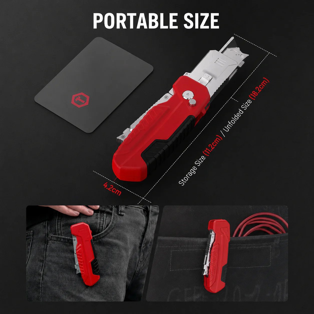 🔪✨2-in-1 Foldable Utility Knife & Scraper Portable Razor Scraper for Sticker Glue Paint Glass Tile Cleaning