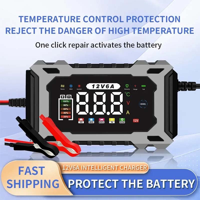 🔌🚗12V/24V Smart Battery Charger, Maintainer & Trickle Charger🔋