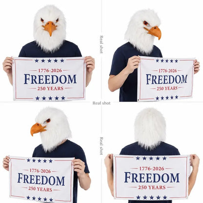 🔥Last Day 50% OFF - 🦅 Bald Eagle Latex Mask & Freedom Flag Set – Unleash Your Patriotic Spirit! 🇺🇸🎉