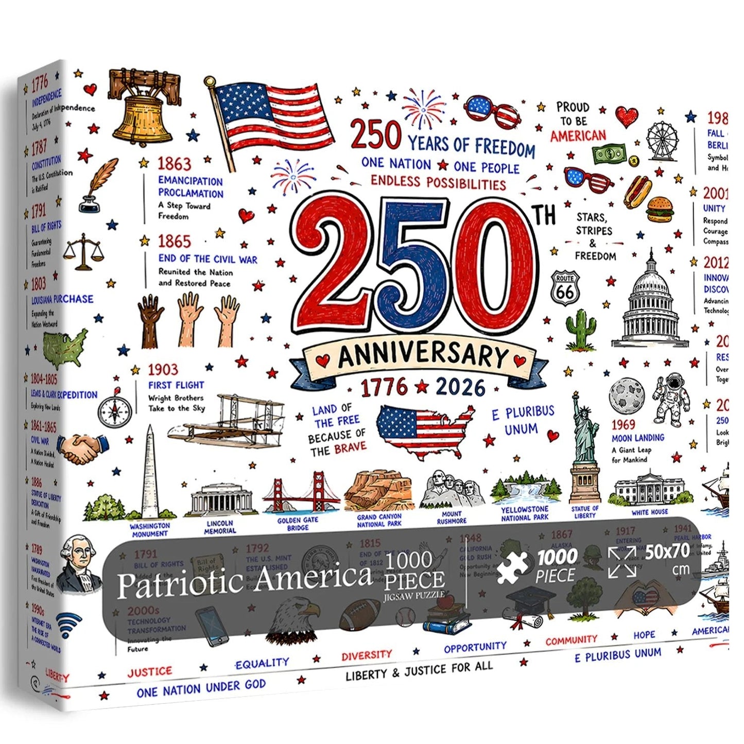 Patriotic America Jigsaw Puzzle 1000 Pieces