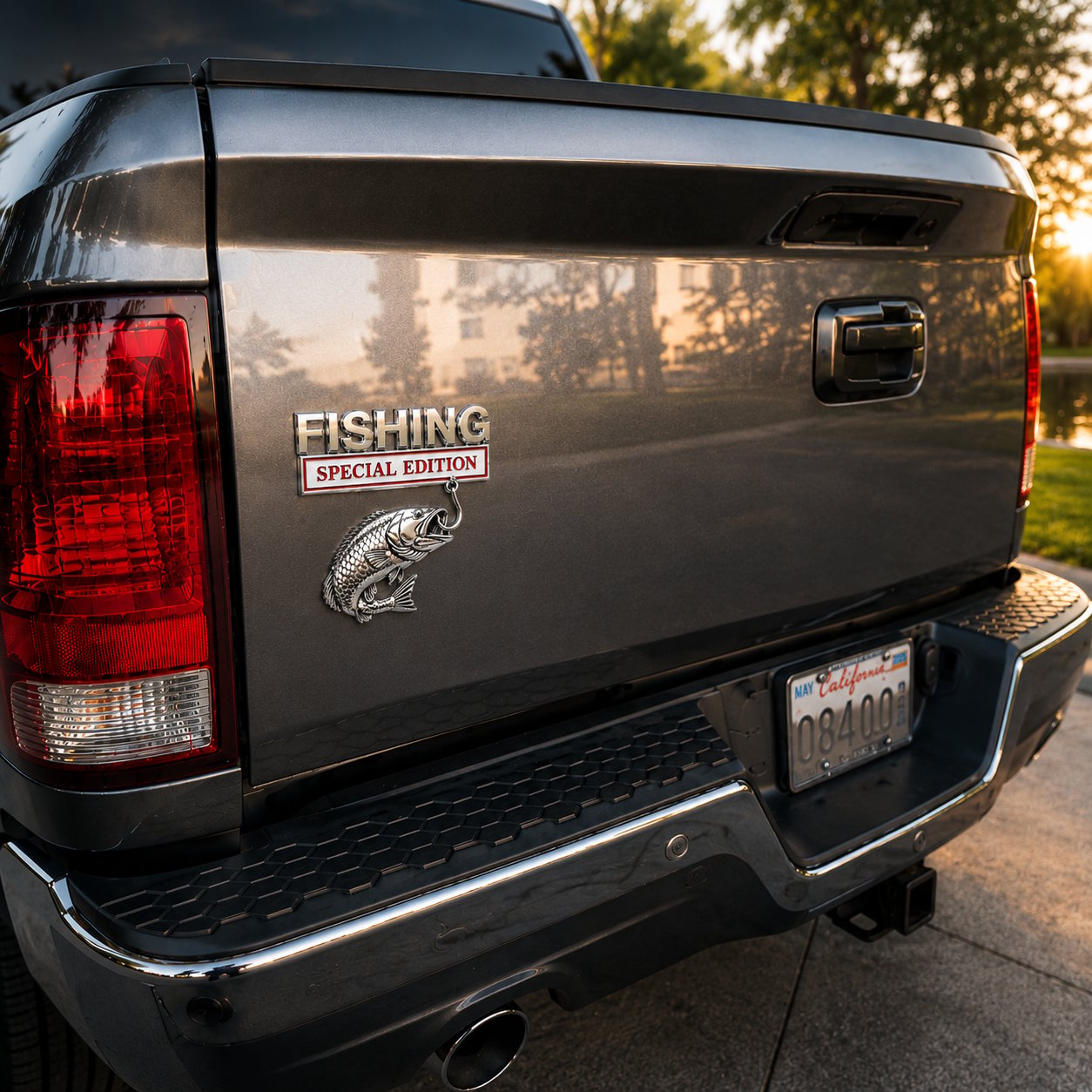 🎣 Fishing Special Edition Premium 3D Metal Vehicle Emblem Badge