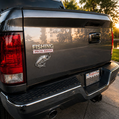 🎣 Fishing Special Edition Premium 3D Metal Vehicle Emblem Badge