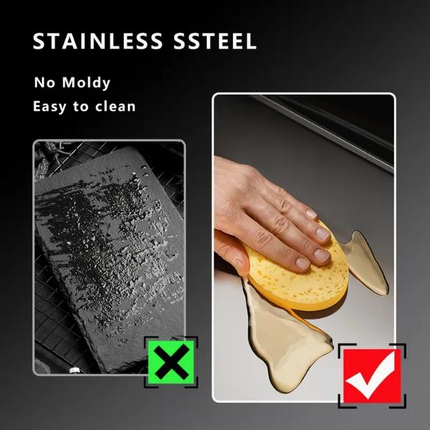 ✨ Food Grade Stainless Steel Kneading Board 🍳 Multi-Purpose Non-Stick Cutting Board
