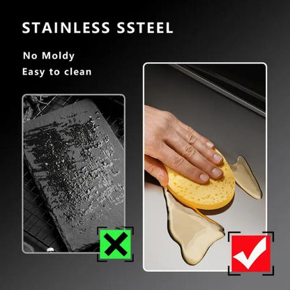 ✨ Food Grade Stainless Steel Kneading Board 🍳 Multi-Purpose Non-Stick Cutting Board