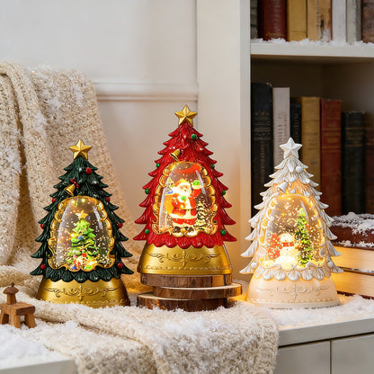 🎄Light Up Christmas Tree Snow Globe Ornament, Musical Xmas Snowball Lantern Gift