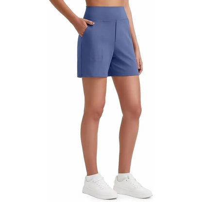 Women's High-Waisted Athletic Bermuda Shorts with Pockets – Running, Yoga, Summer Casual Activewear(Buy 2 Free Shipping)