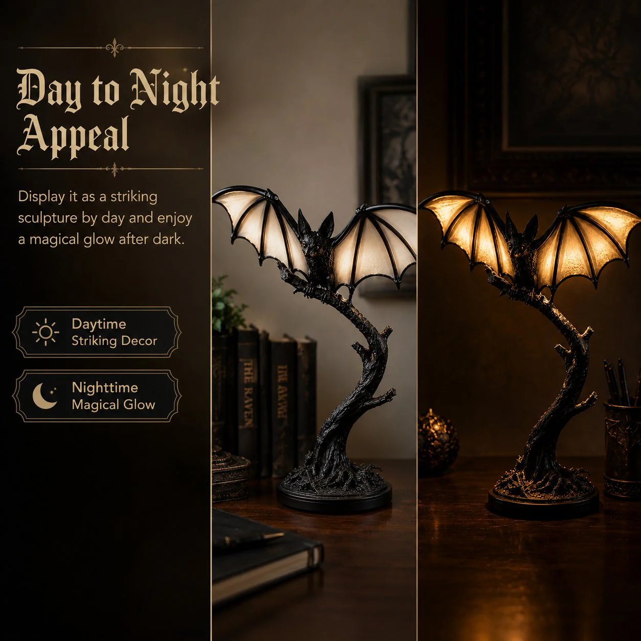 🦇✨ Halloween Glowing Magic Bat Table Lamp
