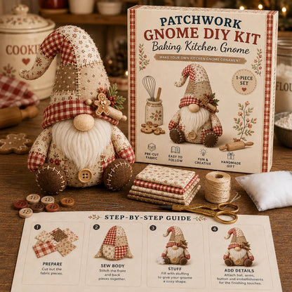 🧵DIY Patchwork Gnome Kit – Create Your Own Adorable Gnome 🧙‍♂️
