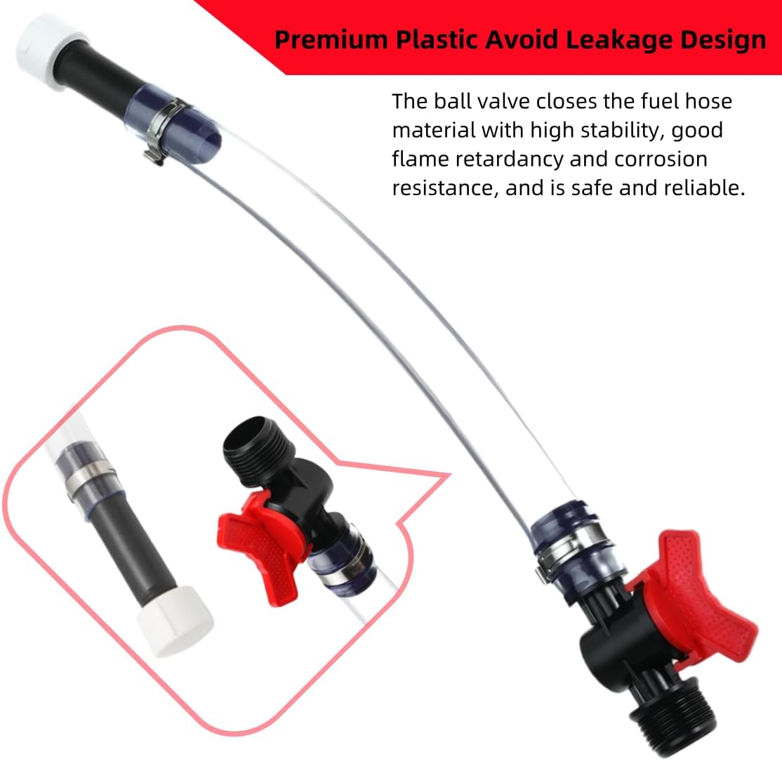 Deluxe Racing Fuel Hose with Ball Valve Shut Off⛽