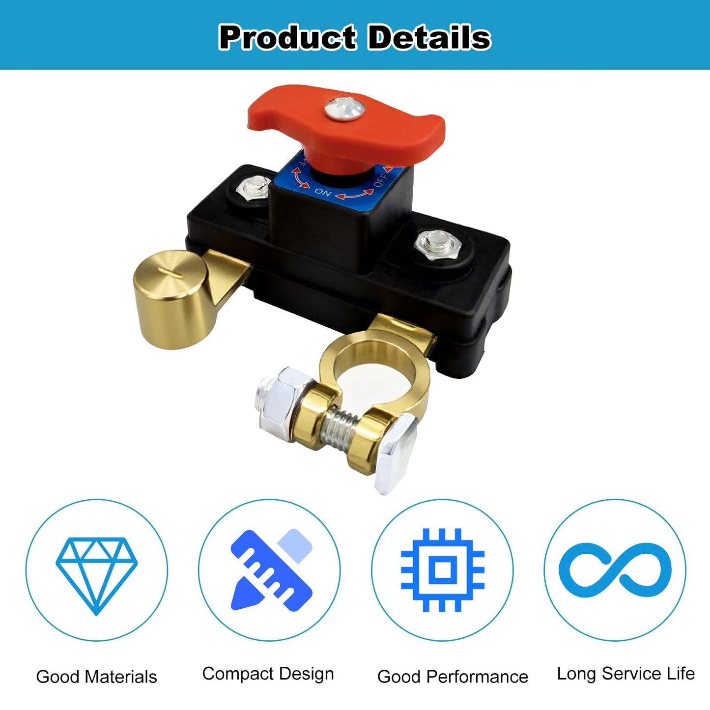 Universal 12V/24V Battery Disconnect Switch