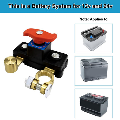 Universal 12V/24V Battery Disconnect Switch