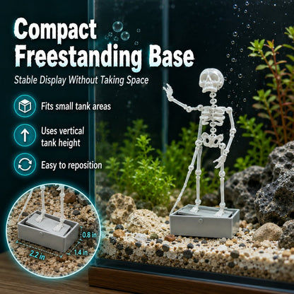 💀 Dancing Skeleton Aquarium Bubbler | Spooky Bubble Effect Fish Tank Decoration