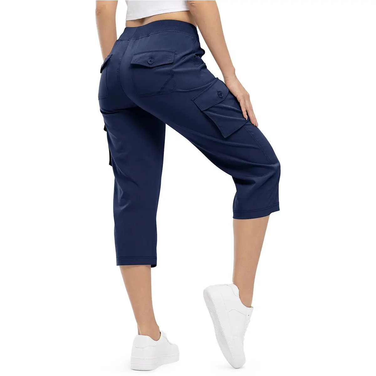 Women's Lightweight Hiking Capris: Quick-Dry, 6 Pockets, Loose Fit