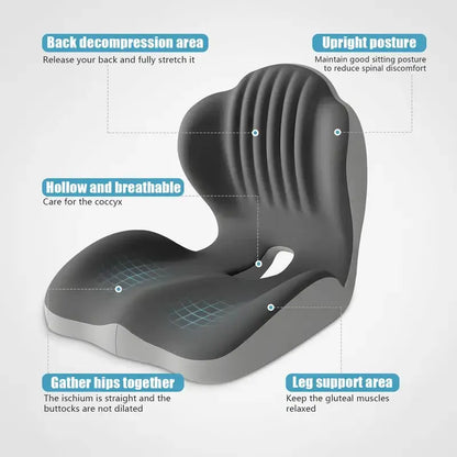 ❤️Sit Longer in Comfort with Ergonomic Memory Foam Back & Seat  Support