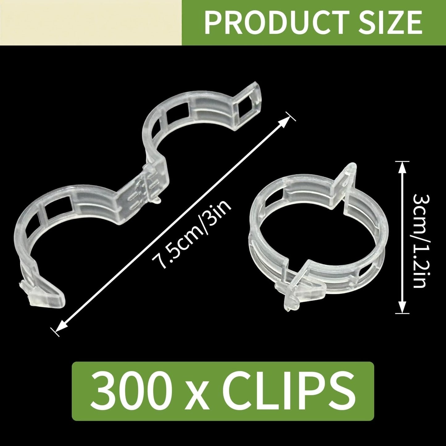 🔥300Pcs Heavy-Duty Tomato Trellis Clips