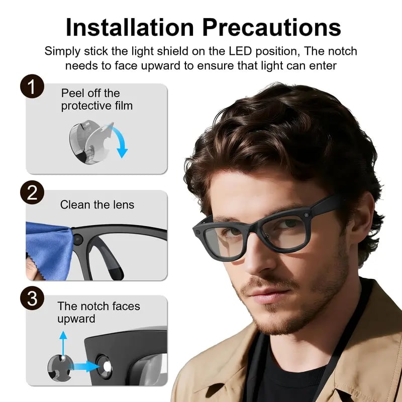 🕶️ Smart Glasses LED Blocker Stickers ✅ Discreet Privacy & Light Blocking | Safe & Easy to Apply