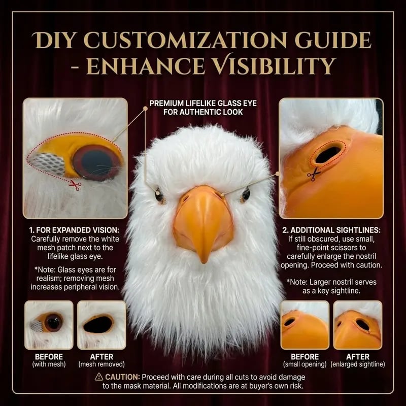 🔥Last Day 50% OFF - 🦅 Bald Eagle Latex Mask & Freedom Flag Set – Unleash Your Patriotic Spirit! 🇺🇸🎉
