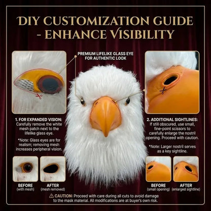 🔥Last Day 50% OFF - 🦅 Bald Eagle Latex Mask & Freedom Flag Set – Unleash Your Patriotic Spirit! 🇺🇸🎉