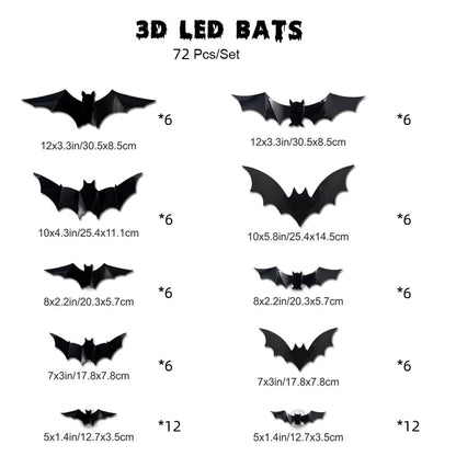 🔥Last Day 50% OFF 🦇Halloween 3D Bat LED Wall Light Decor