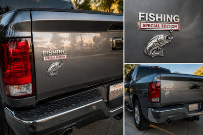 🎣 Fishing Special Edition Premium 3D Metal Vehicle Emblem Badge