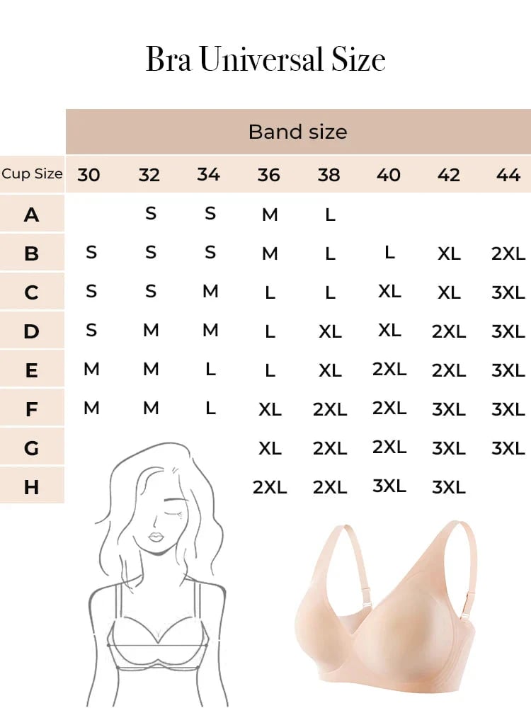 Pack of 3 Jelly Wireless Seamless Deep-V Push-Up Bra
