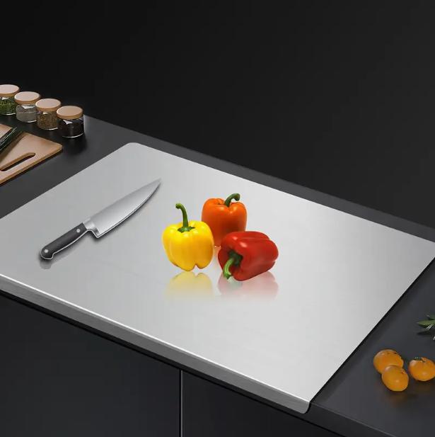 ✨ Food Grade Stainless Steel Kneading Board 🍳 Multi-Purpose Non-Stick Cutting Board