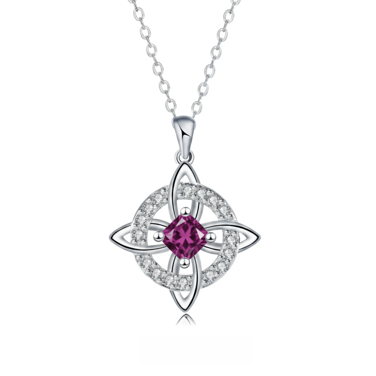 Mystical Birthstone Witches Knot Necklace – Natural Crystal🔮💞Protect Your Loved Ones