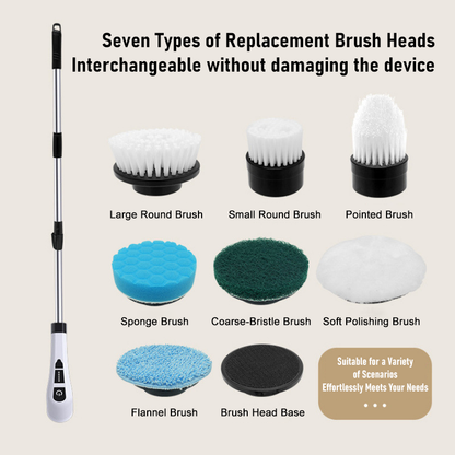 Cordless Electric Spin Scrubber with  Brush Heads