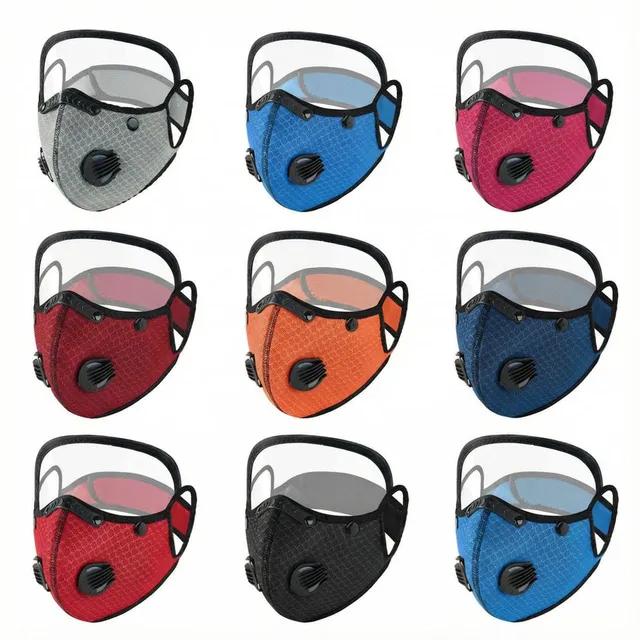 🔥50% OFF！Reusable Face Mask With Detachable Eye Shield & Breath Valve, Dustproof Windproof Outdoor Mask✨
