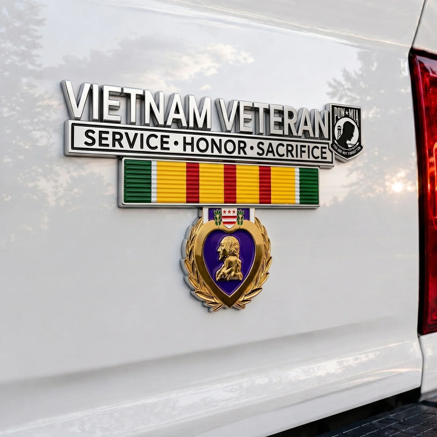 🇺🇸  Promo: 49% OFF 🎖️- Vietnam Veteran Tribute Car Emblem Metal Badge