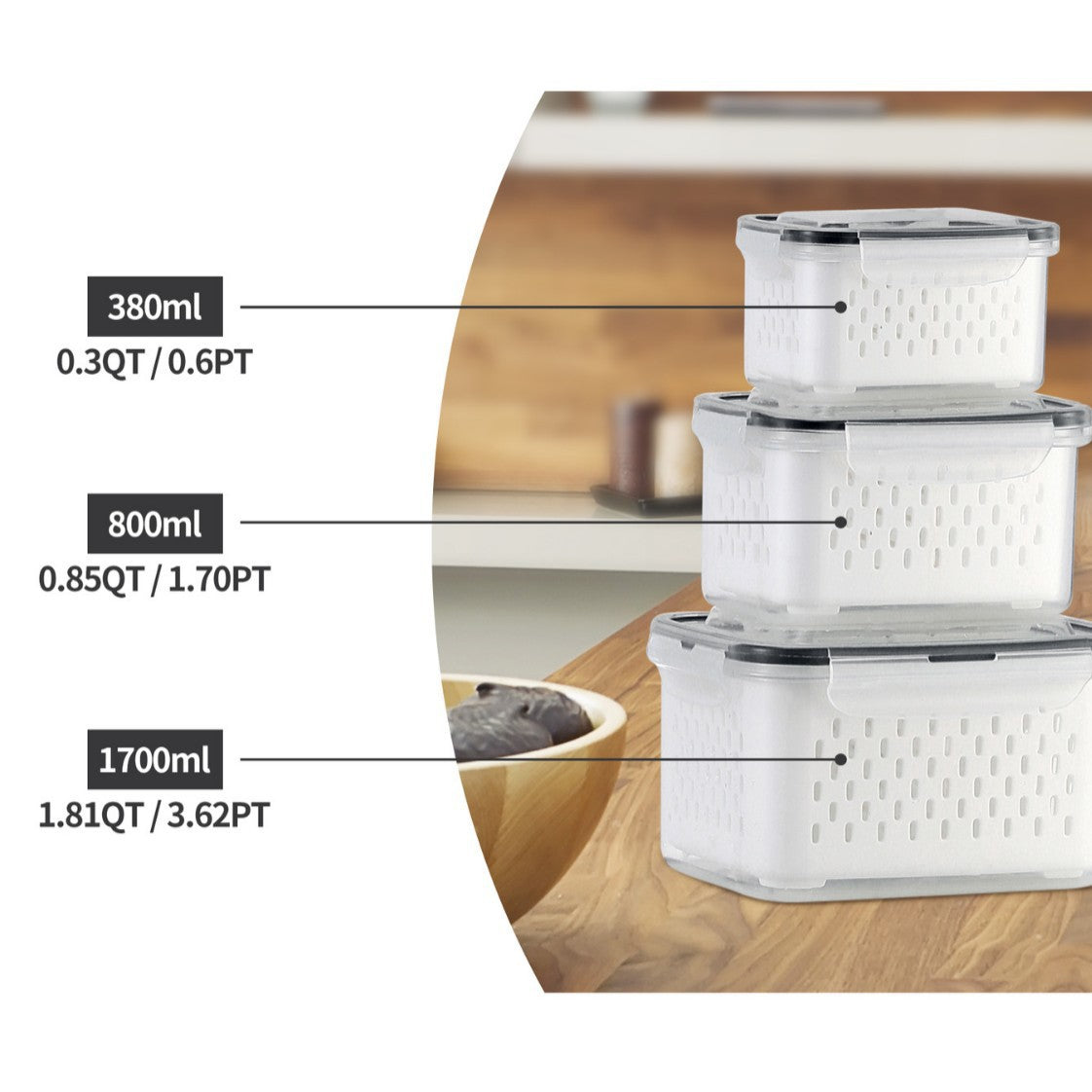 5 Pack Fridge Organizers and Storage