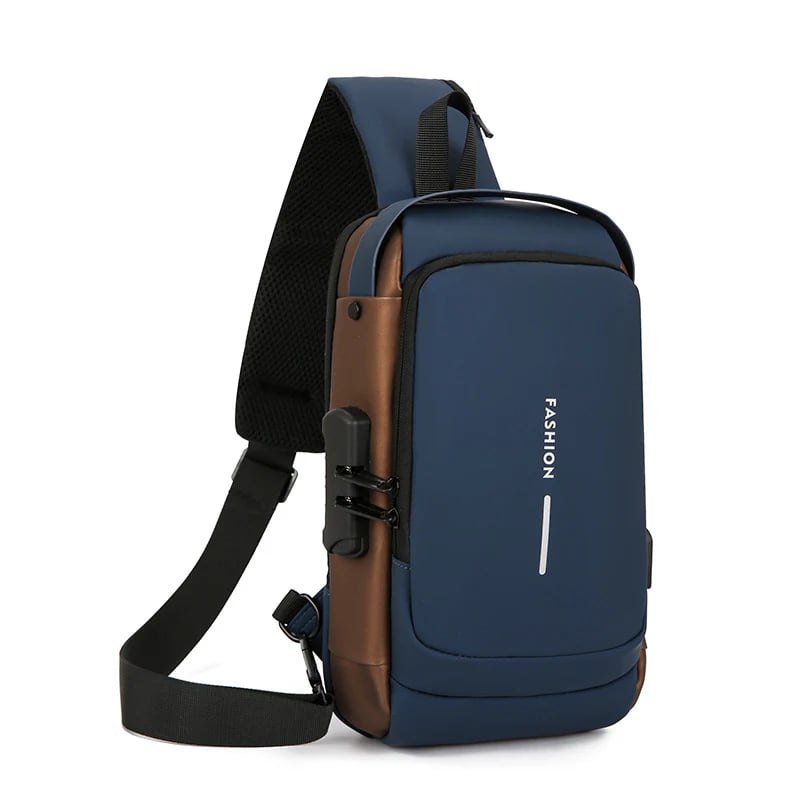 Anti-Theft Sling Bag with RFID Blocking Password Lock - Water-Resistant Crossbody Shoulder Bag, Adjustable Strap, Durable Nylon, Multi-Pocket