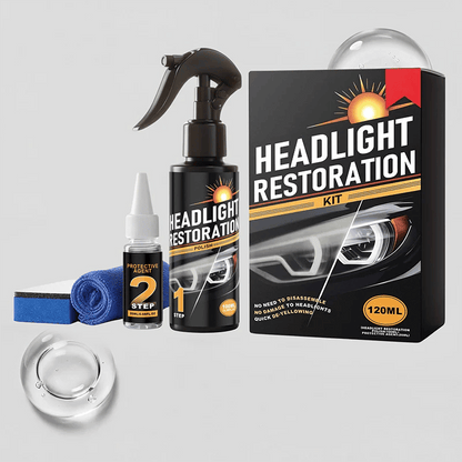 🥳2026 HOT SALE🥳💞50K+ SOLD!⏰🔧 Buy 2 Get 1 Free – LAST DAY! Headlight Restorer Kit – 2 steps, no disassembly. Removes yellow haze, restores clarity. Long‐lasting UV shield. 🚗✨
