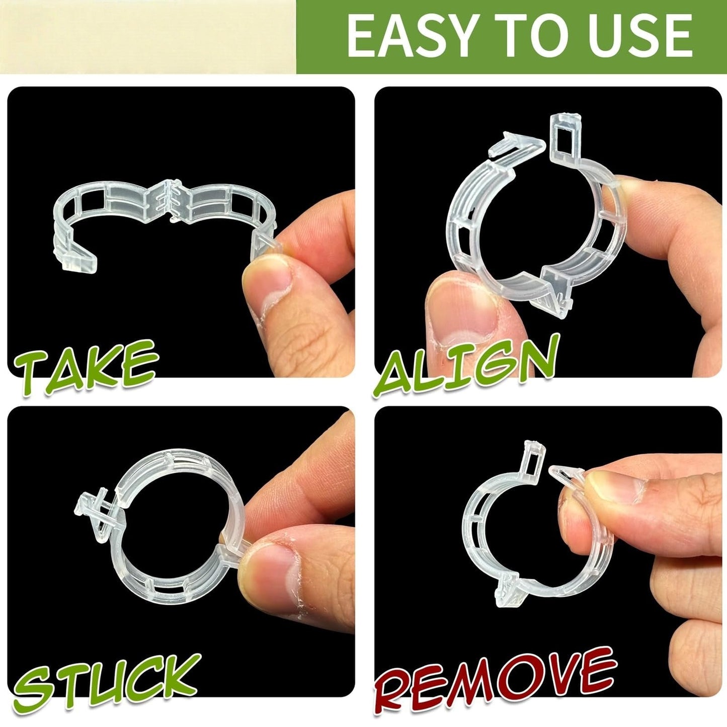 🔥300Pcs Heavy-Duty Tomato Trellis Clips