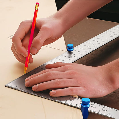 📐🔩Tall Stair Gauges for Framing Square – Hexagonal Stable Lock with Holder & Hook for Carpentry & Circular Saw