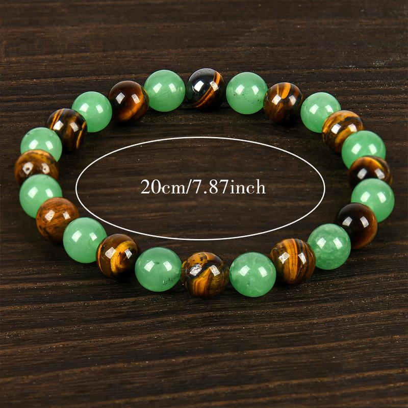 ✨ Money Attraction Bracelet with Green Aventurine & Tiger Eye beaded jewelry protection bracelet encouragement gift fashion artificial bracelet