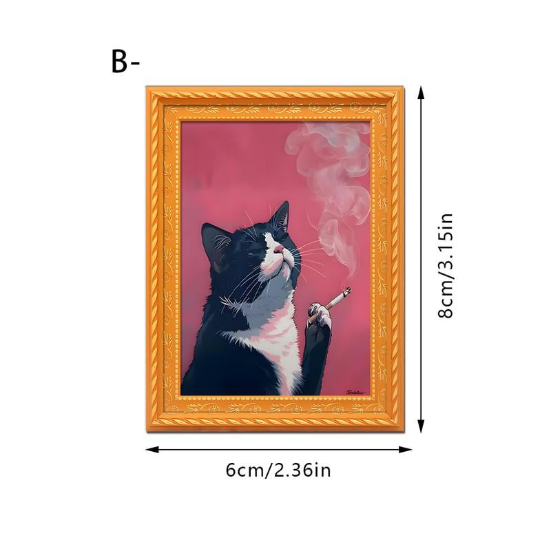 🔥Funny Cat Fridge Magnet - Vintage Art Frame