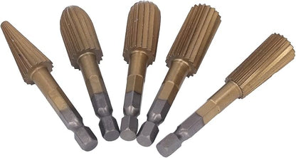 🛠️5PCS Rotary File Burr Set – Heavy-Duty Double Cut Metal Grinder Bits for Drill & Die Grinder