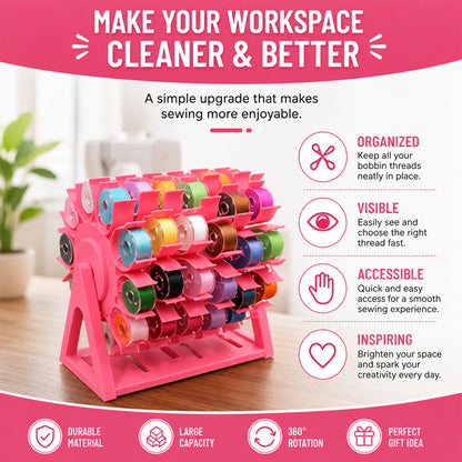 🔥Last Day 50% OFF - 🧵Rotating Bobbin Thread Organizer