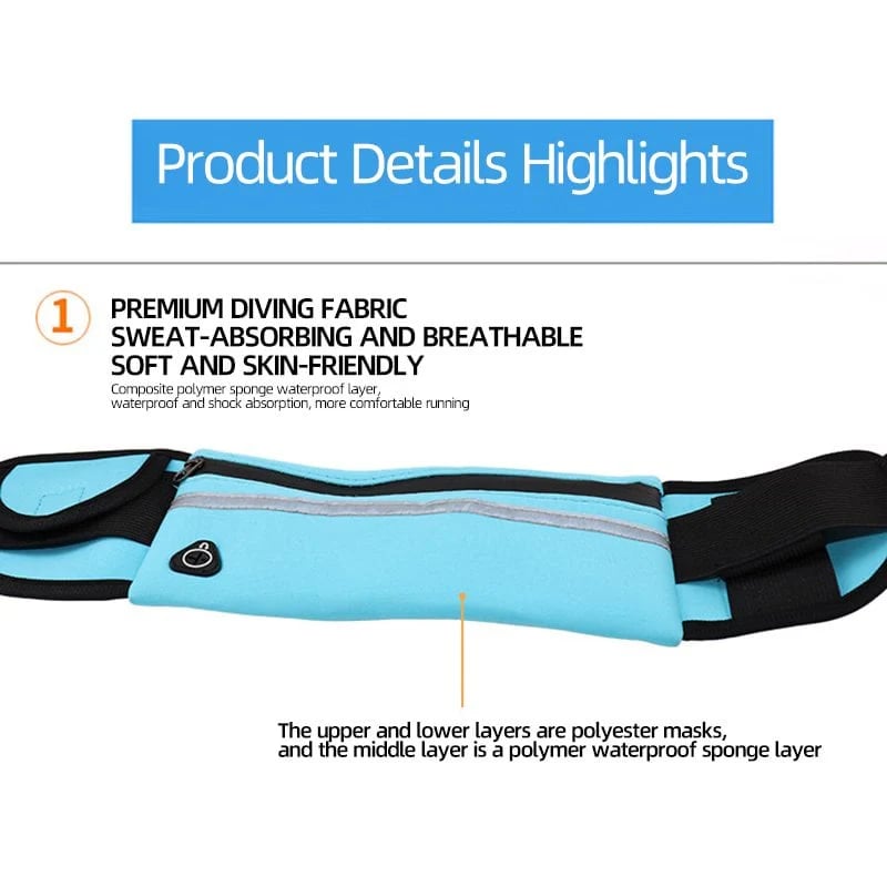 👟 LIMITED SALE – BUY 1 GET 1 FREE! 🏃 Running Phone Holder – Waterproof, Sweat-Absorbing, Multi-Compartment 🎧
