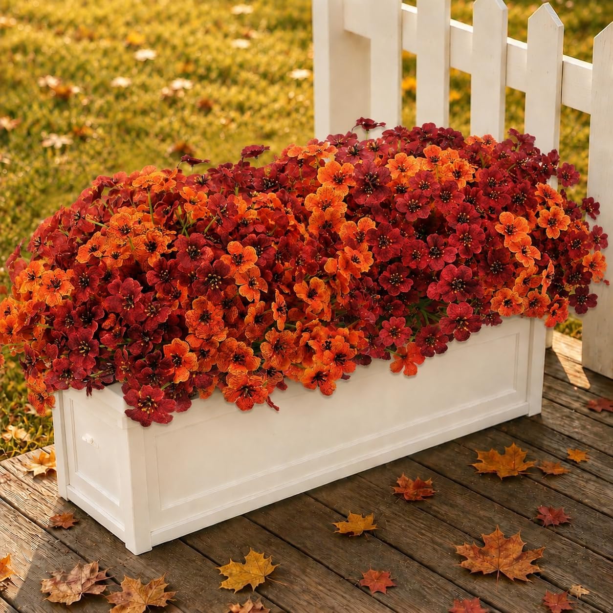 Fall Artificial Flower Halloween 12pcs, UV Resistant Colorful Fake Flower🍂