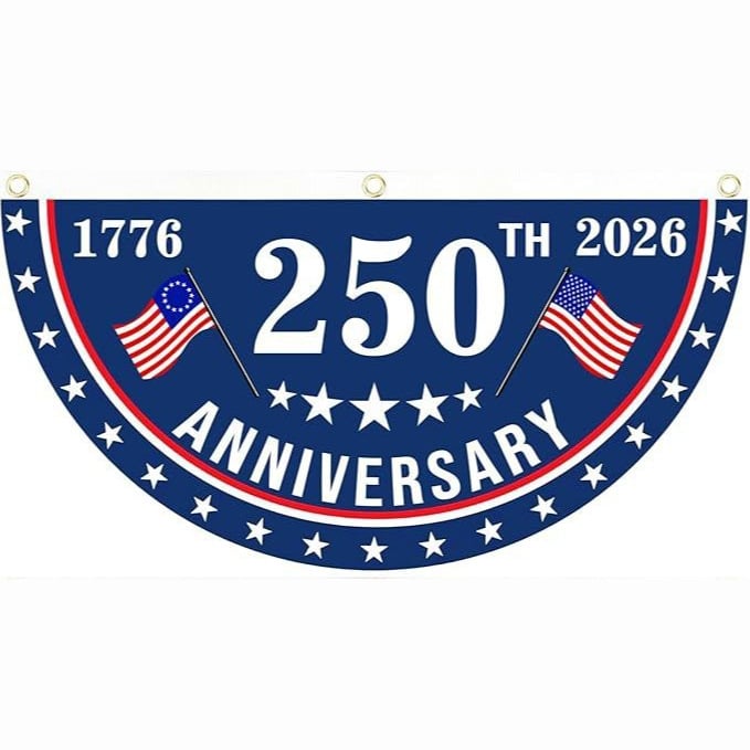 🔥49% OFF Today Only - America 250th Birthday Semicircular Flag Banner